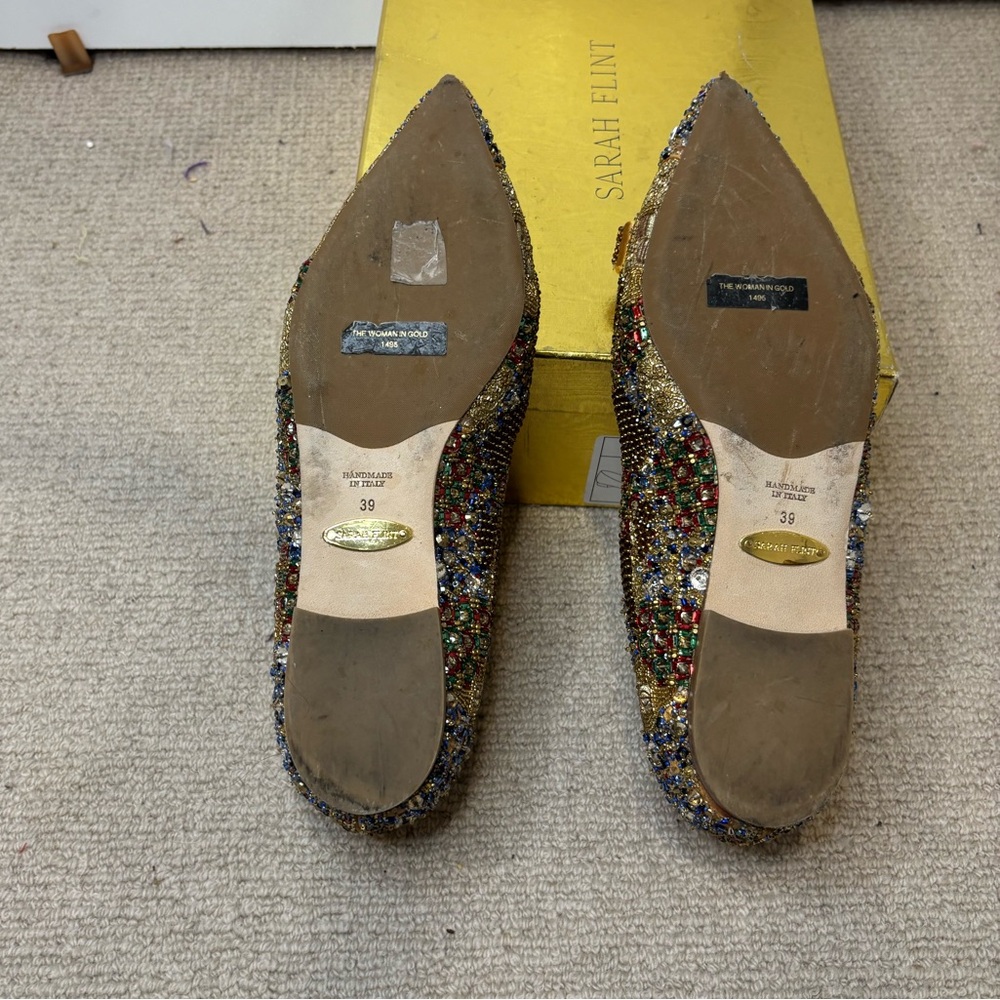 ****SOLD*** Sarah Flint The Woman in Gold Limited Edition Natalie Flats - Picture 14 of 16